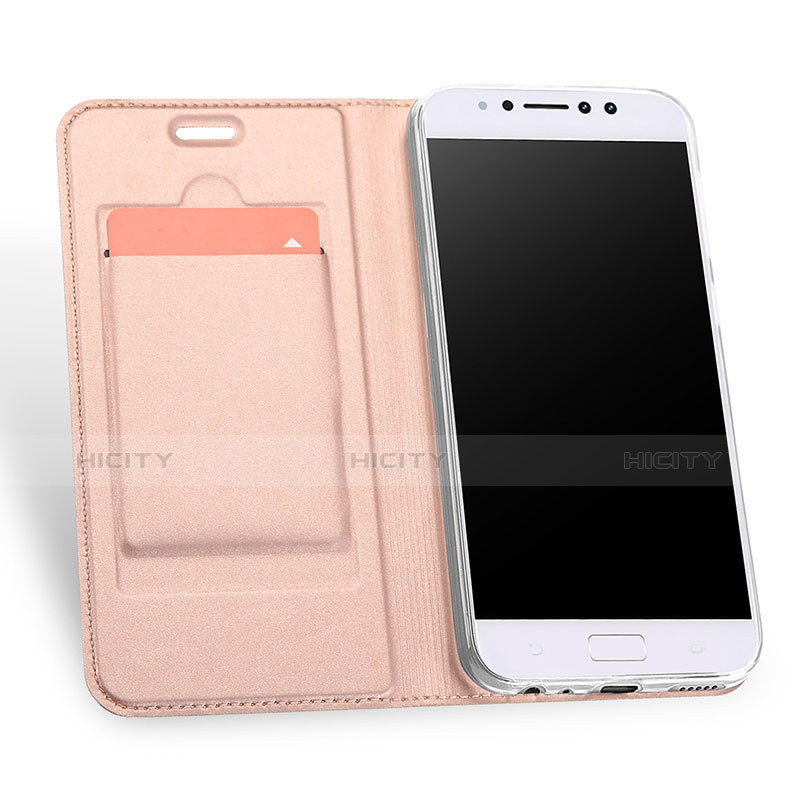 Custodia Portafoglio In Pelle con Supporto per Asus Zenfone 4 Selfie Pro Oro Rosa