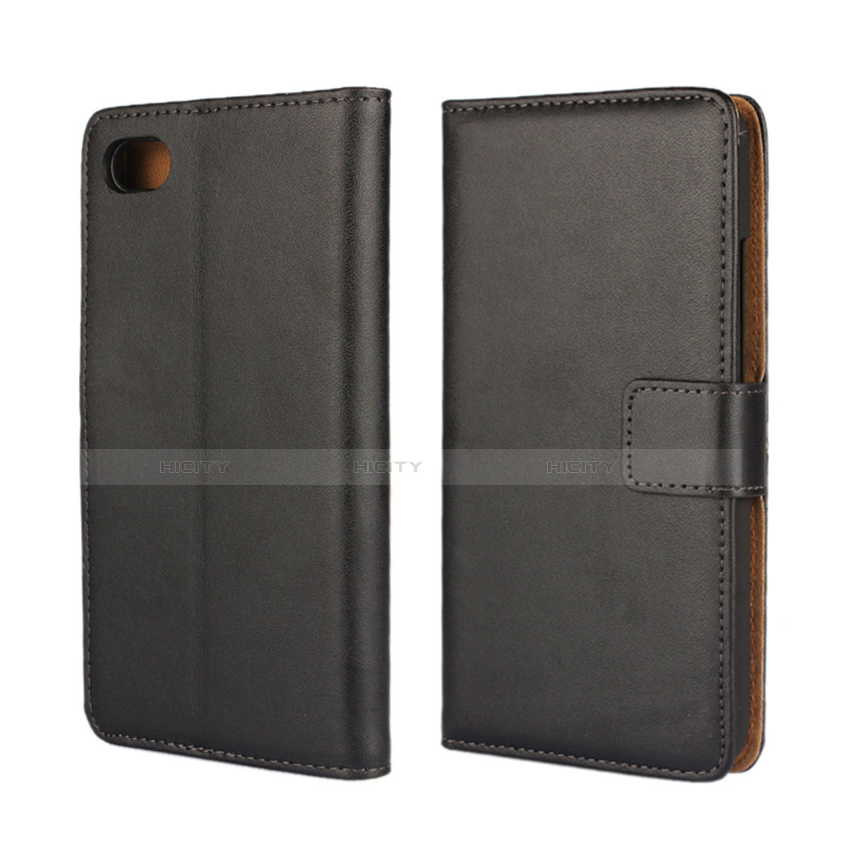 Custodia Portafoglio In Pelle con Supporto per Blackberry Z30 Nero