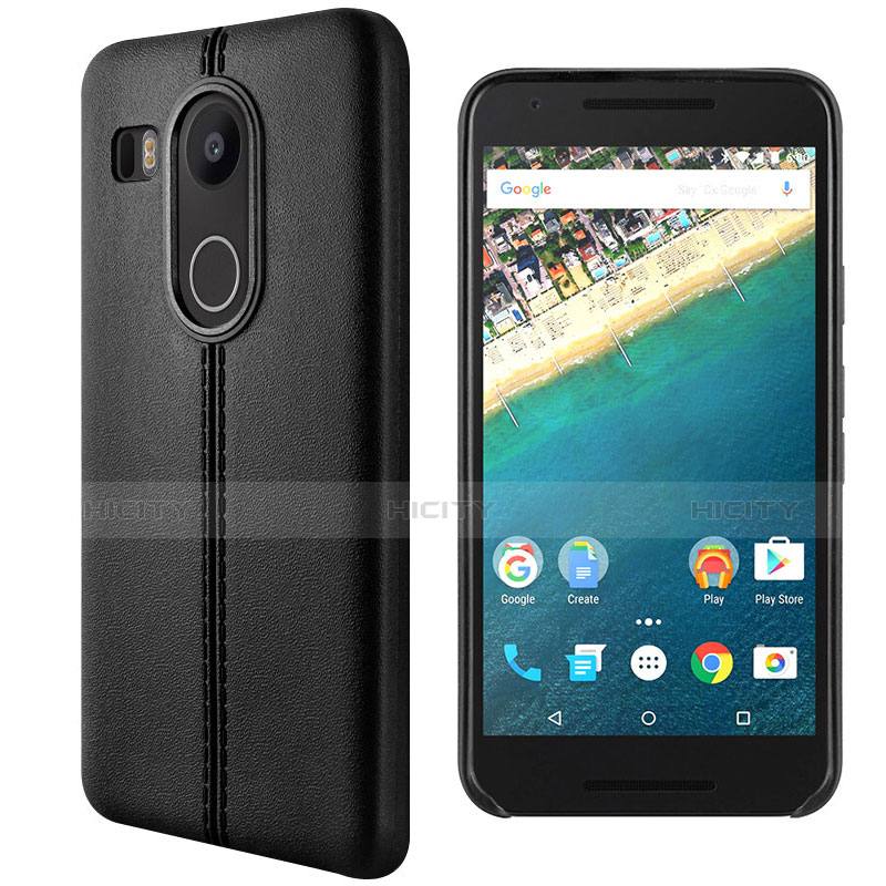 Custodia Portafoglio In Pelle con Supporto per Google Nexus 5X Nero