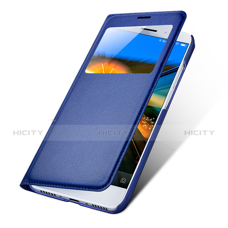 Custodia Portafoglio In Pelle con Supporto per Huawei G9 Plus Blu