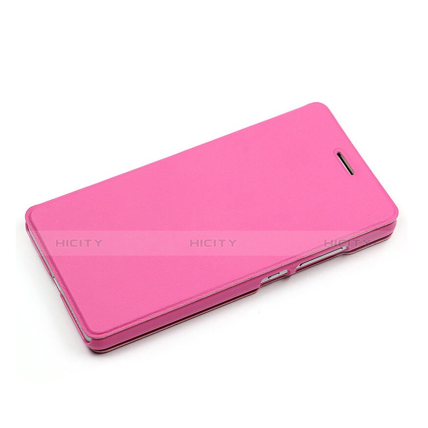 Custodia Portafoglio In Pelle con Supporto per Huawei Honor 7 Dual SIM Rosa