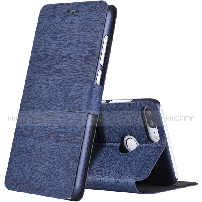 Custodia Portafoglio In Pelle con Supporto per Huawei Honor 9 Lite Blu