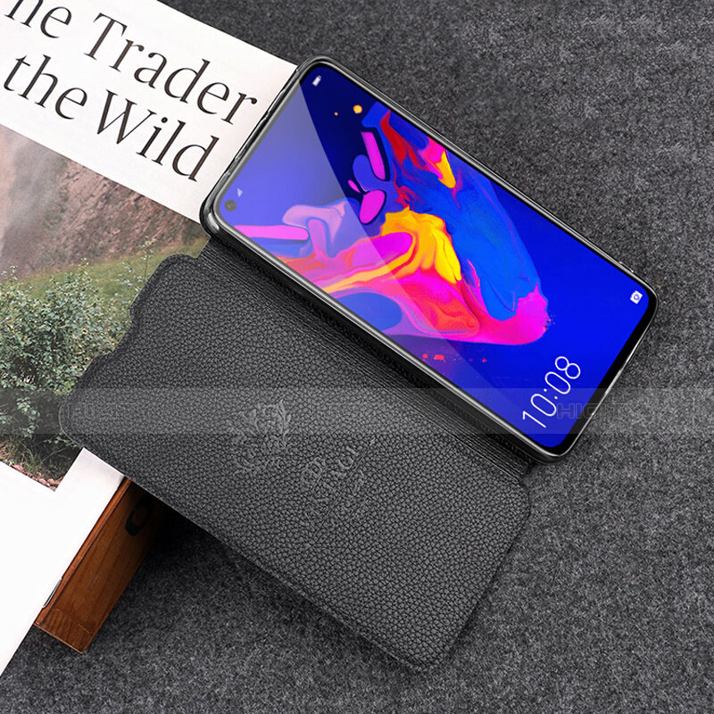 Custodia Portafoglio In Pelle con Supporto per Huawei Honor V20 Nero