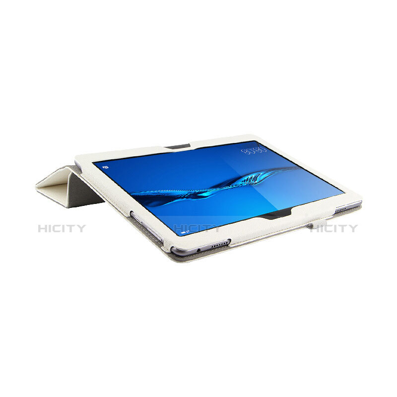 Custodia Portafoglio In Pelle con Supporto per Huawei MediaPad M3 Lite 10.1 BAH-W09 Bianco