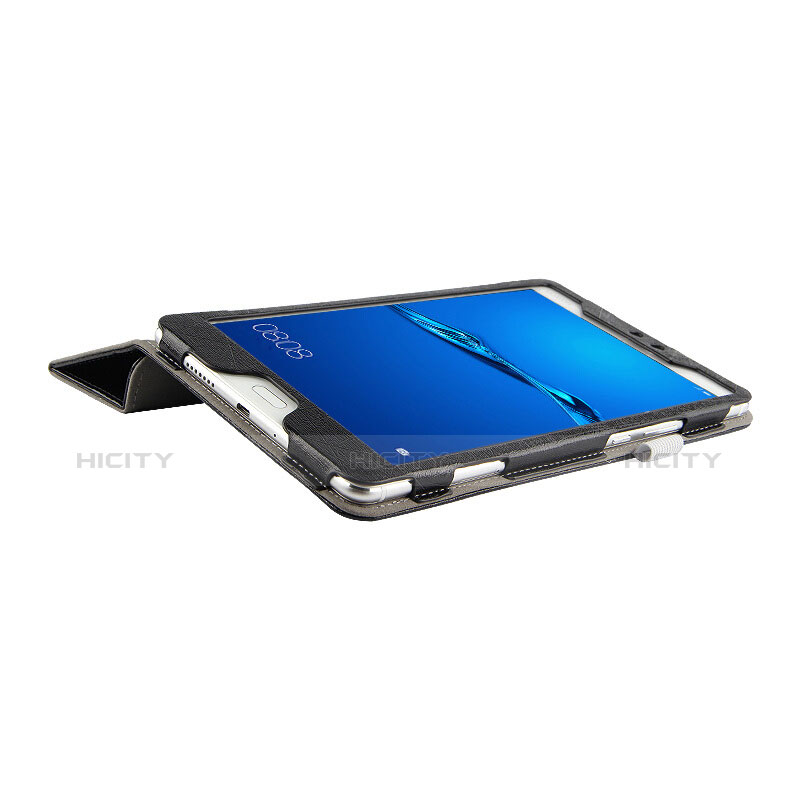 Custodia Portafoglio In Pelle con Supporto per Huawei MediaPad M3 Lite 8.0 CPN-W09 CPN-AL00 Nero