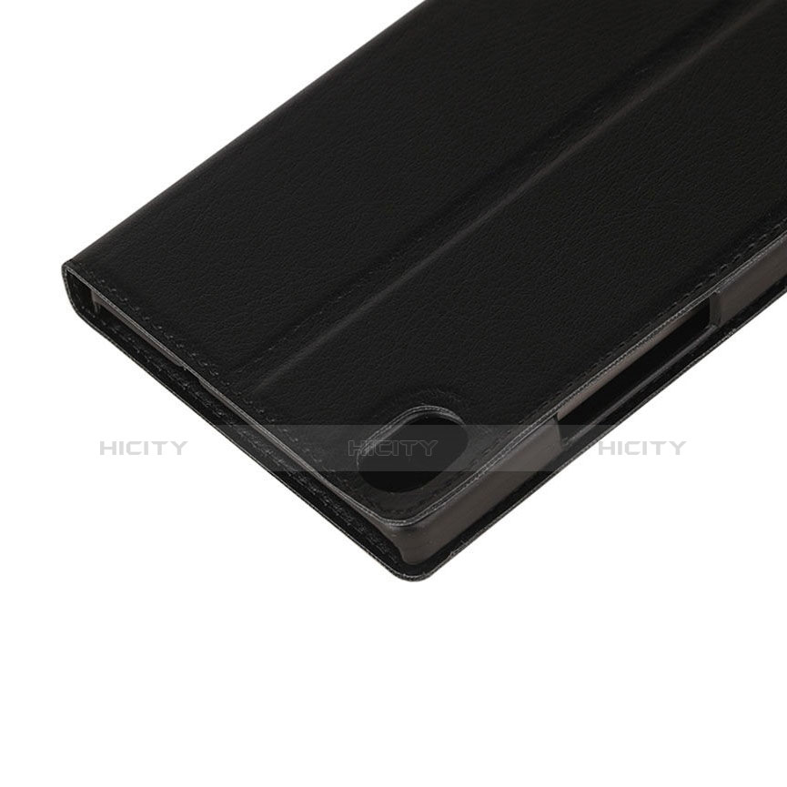 Custodia Portafoglio In Pelle con Supporto per Huawei P7 Dual SIM Nero