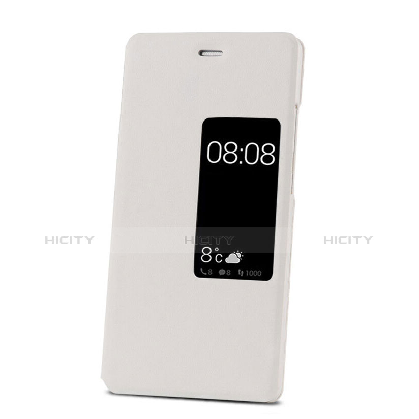 Custodia Portafoglio In Pelle con Supporto per Huawei P9 Bianco