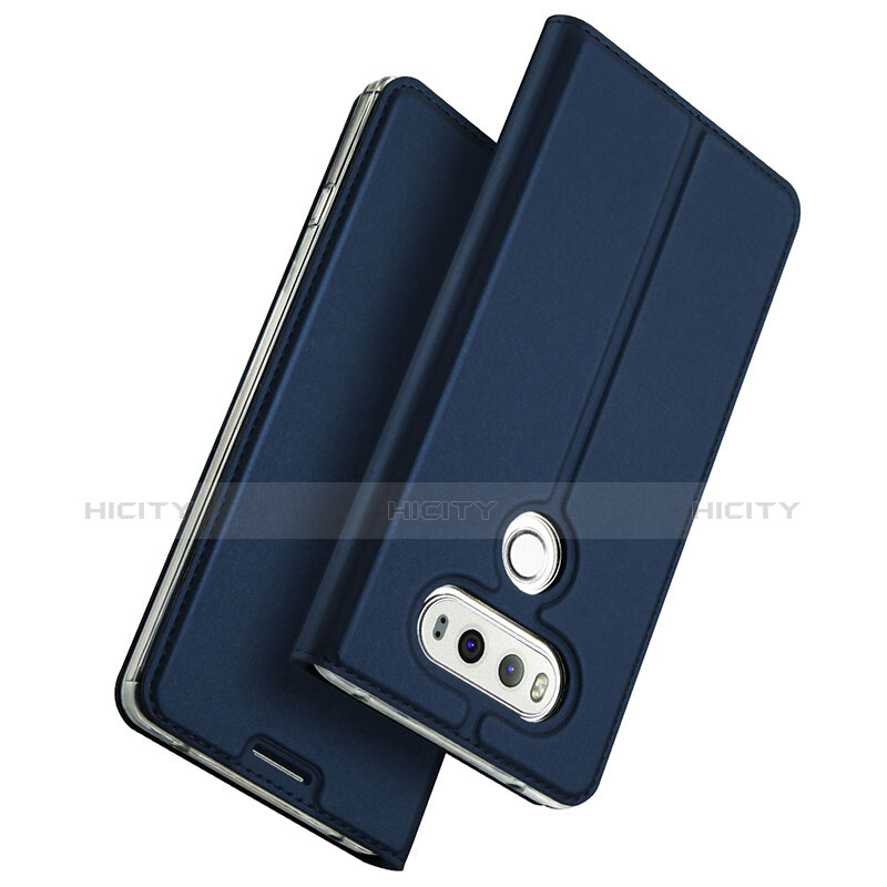 Custodia Portafoglio In Pelle con Supporto per LG G6 Blu