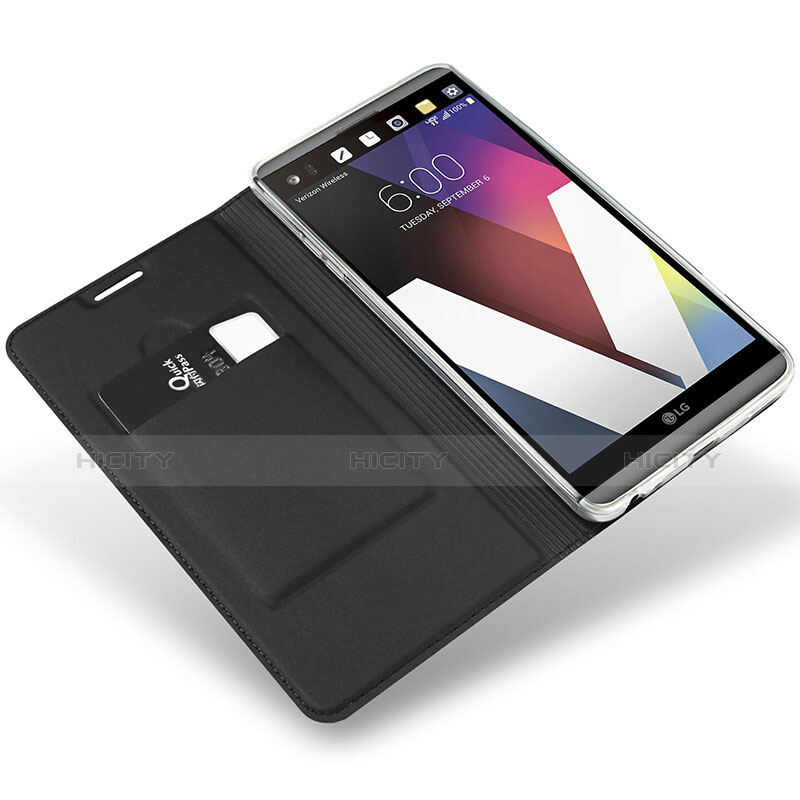 Custodia Portafoglio In Pelle con Supporto per LG G6 Nero