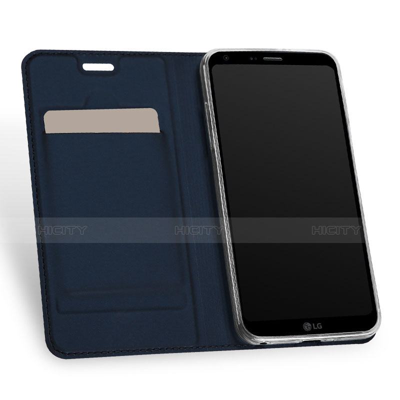 Custodia Portafoglio In Pelle con Supporto per LG Q6 Blu