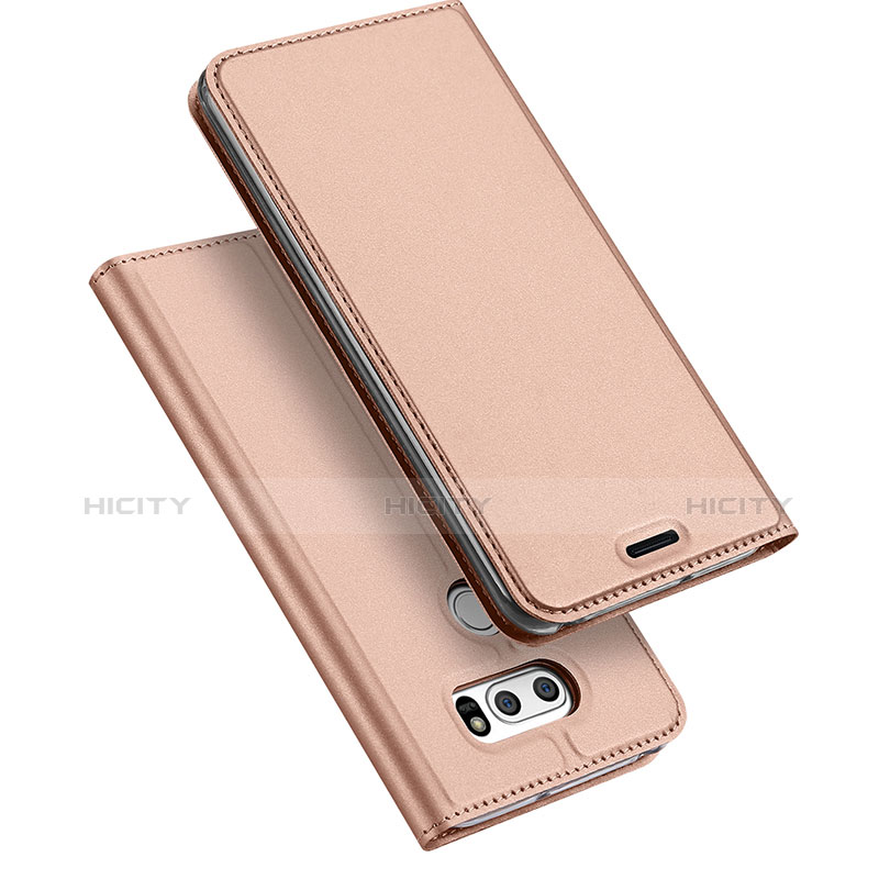 Custodia Portafoglio In Pelle con Supporto per LG V30 Oro Rosa