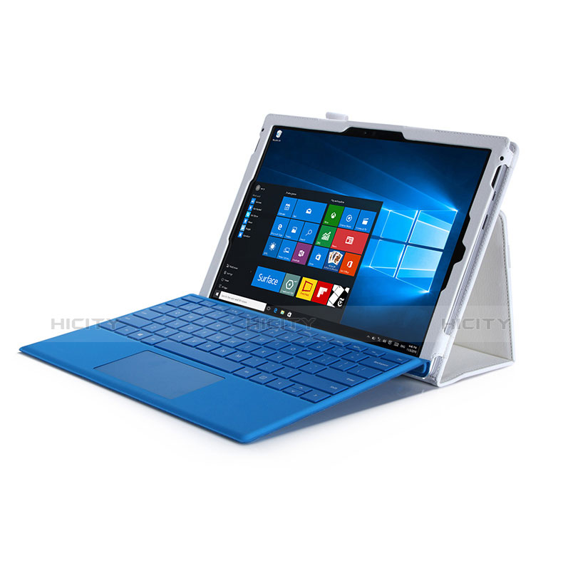 Custodia Portafoglio In Pelle con Supporto per Microsoft Surface Pro 3 Bianco