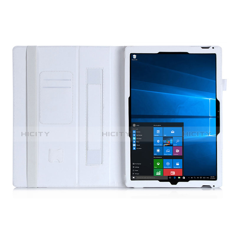 Custodia Portafoglio In Pelle con Supporto per Microsoft Surface Pro 3 Bianco