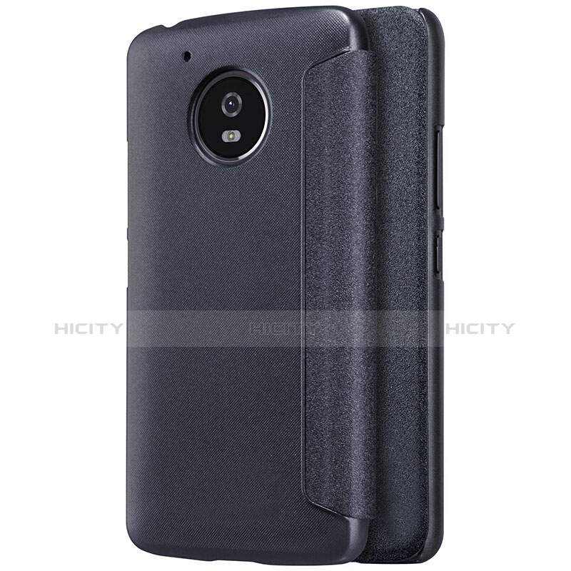 Custodia Portafoglio In Pelle con Supporto per Motorola Moto G5 Nero