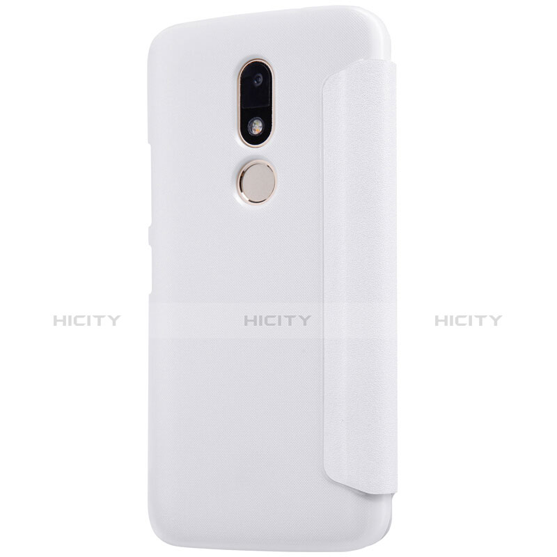 Custodia Portafoglio In Pelle con Supporto per Motorola Moto M XT1662 Bianco