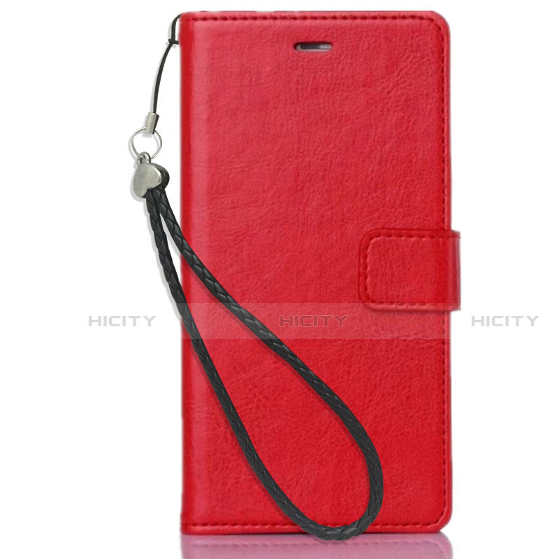 Custodia Portafoglio In Pelle con Supporto per Nokia X3 Rosso