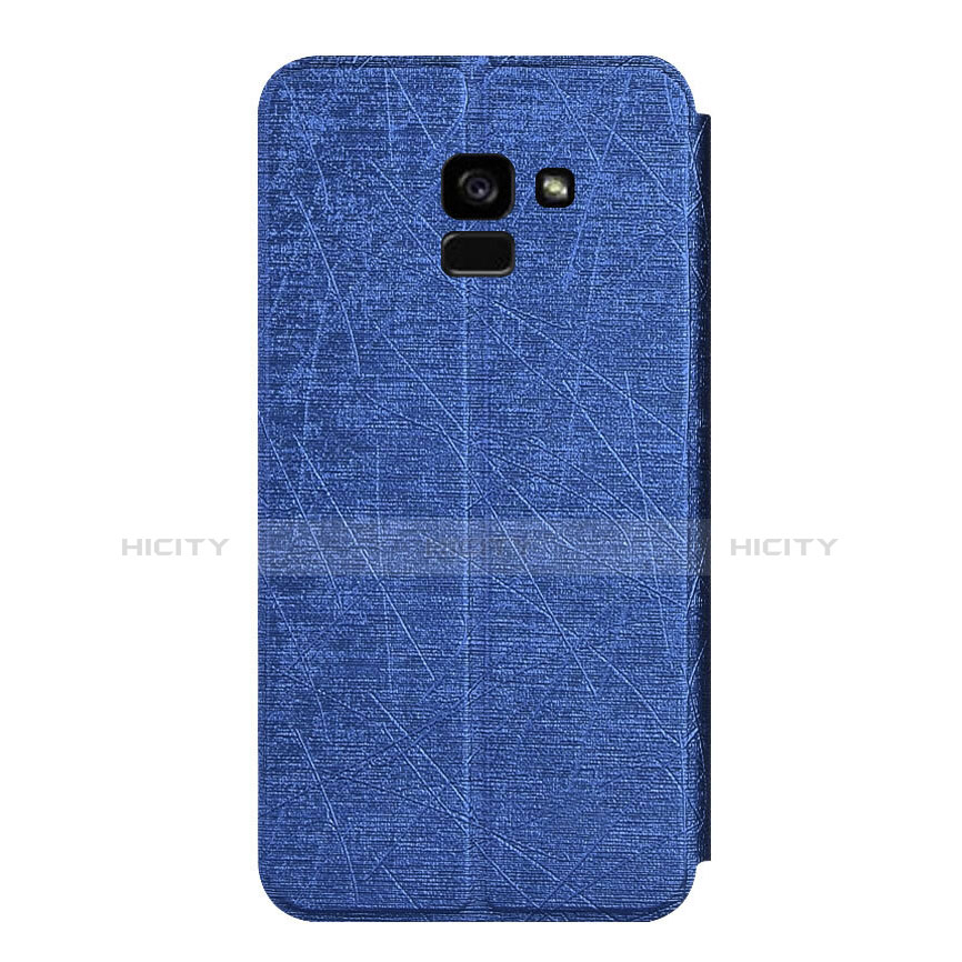 Custodia Portafoglio In Pelle con Supporto per Samsung Galaxy A5 (2018) A530F Blu