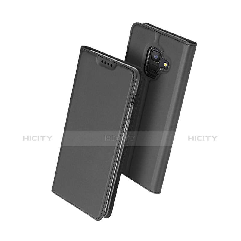 Custodia Portafoglio In Pelle con Supporto per Samsung Galaxy A6 (2018) Dual SIM Nero