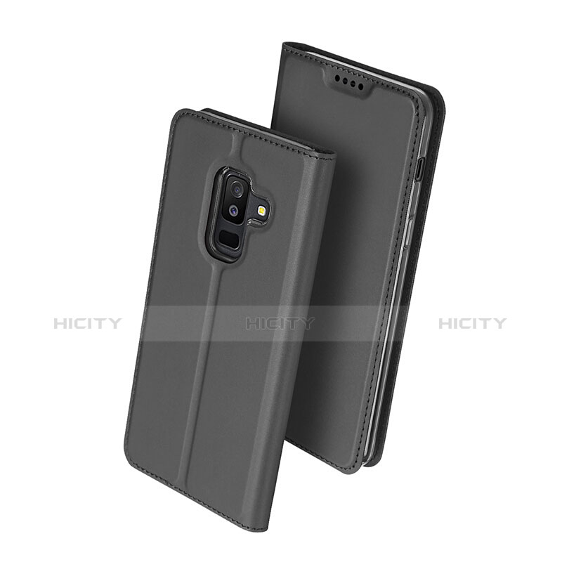 Custodia Portafoglio In Pelle con Supporto per Samsung Galaxy A6 Plus (2018) Nero