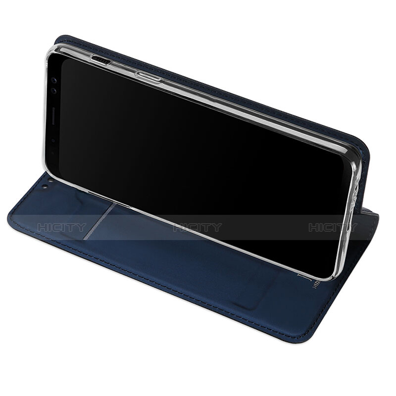 Custodia Portafoglio In Pelle con Supporto per Samsung Galaxy A8 (2018) A530F Blu