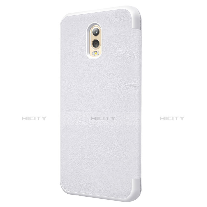 Custodia Portafoglio In Pelle con Supporto per Samsung Galaxy C7 (2017) Bianco