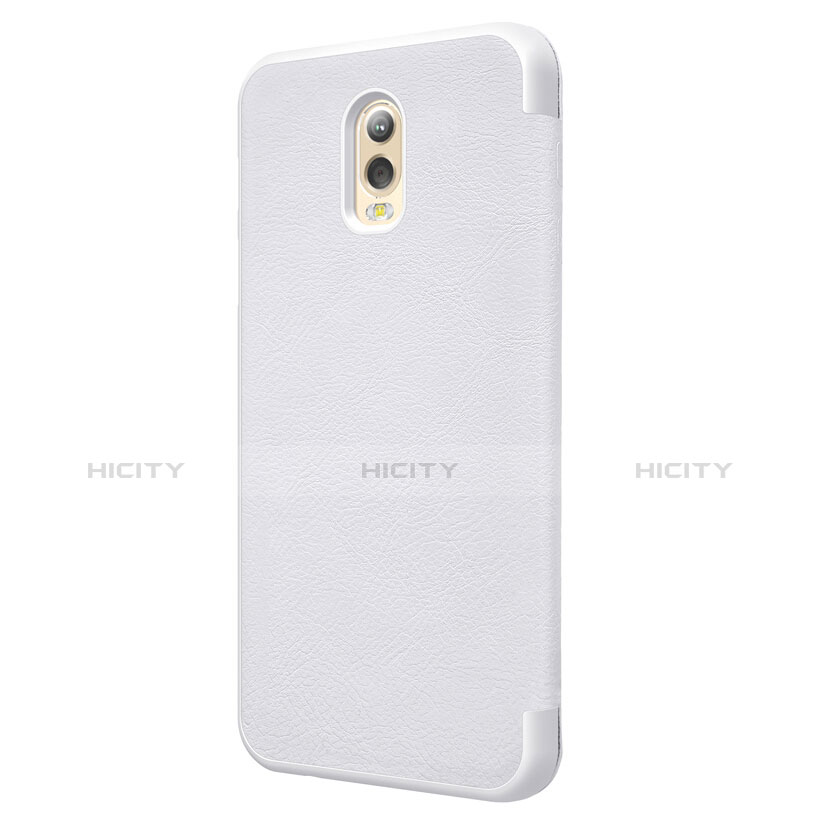 Custodia Portafoglio In Pelle con Supporto per Samsung Galaxy C8 C710F Bianco