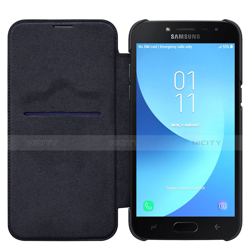 Custodia Portafoglio In Pelle con Supporto per Samsung Galaxy Grand Prime Pro (2018) Nero