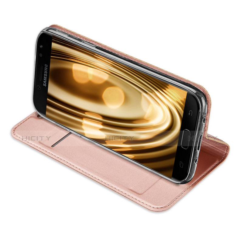 Custodia Portafoglio In Pelle con Supporto per Samsung Galaxy J5 (2017) Duos J530F Rosa