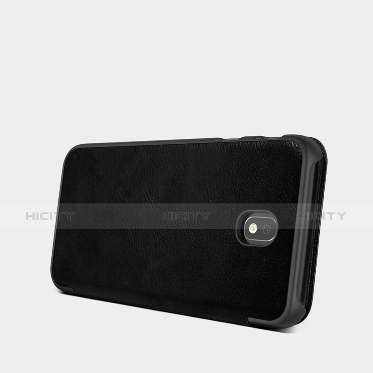 Custodia Portafoglio In Pelle con Supporto per Samsung Galaxy J7 Pro Nero