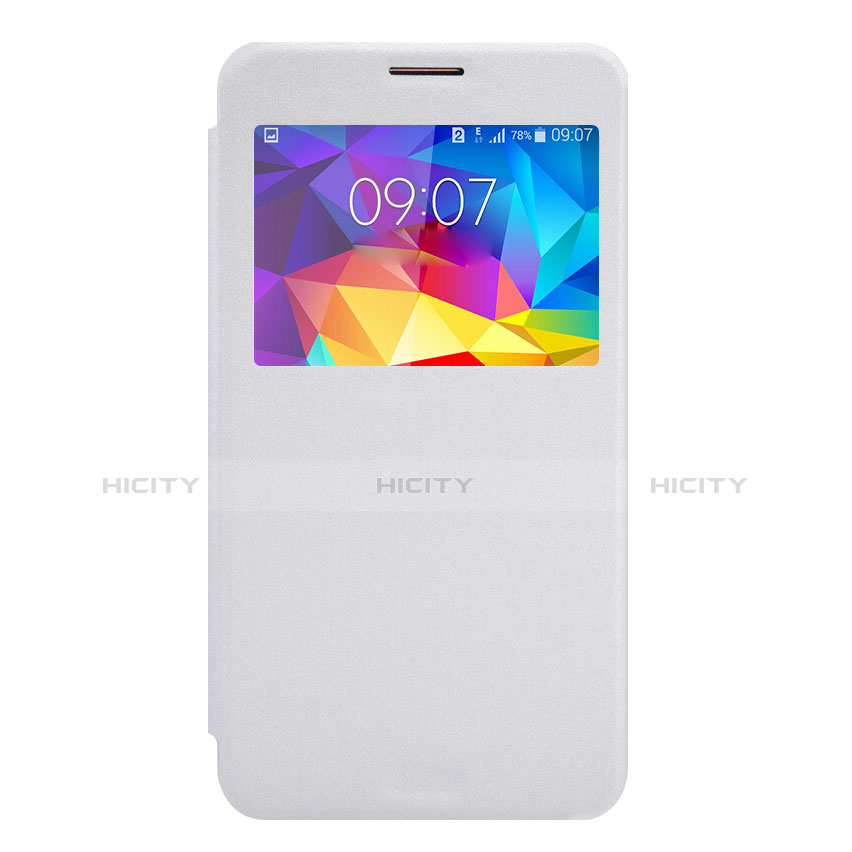 Custodia Portafoglio In Pelle con Supporto per Samsung Galaxy Mega 2 G7508Q Bianco
