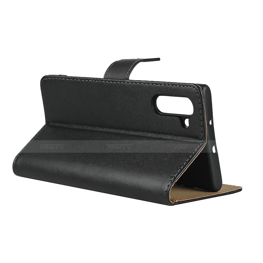 Custodia Portafoglio In Pelle con Supporto per Samsung Galaxy Note 10 Nero