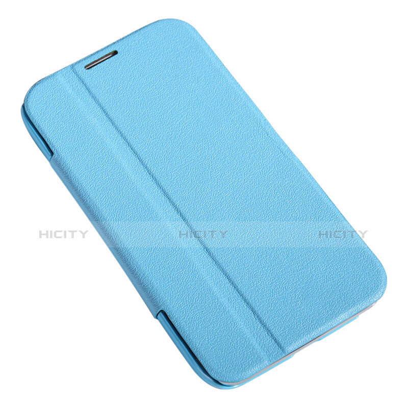 Custodia Portafoglio In Pelle con Supporto per Samsung Galaxy Note 2 N7100 N7105 Cielo Blu