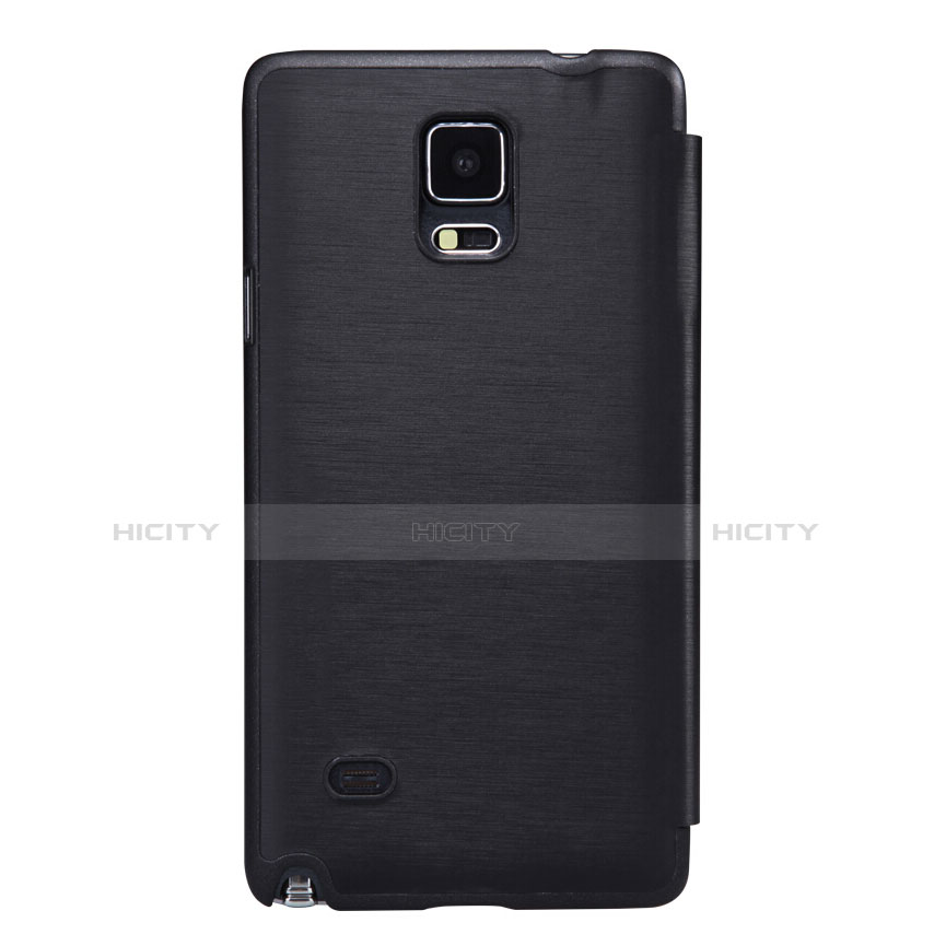 Custodia Portafoglio In Pelle con Supporto per Samsung Galaxy Note 4 SM-N910F Nero