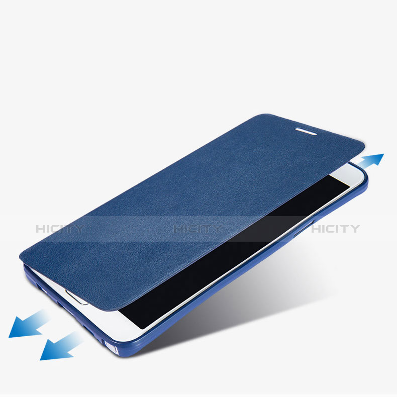 Custodia Portafoglio In Pelle con Supporto per Samsung Galaxy Note 5 N9200 N920 N920F Blu