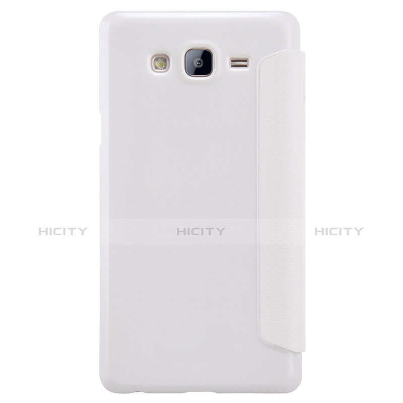 Custodia Portafoglio In Pelle con Supporto per Samsung Galaxy On5 G550FY Bianco