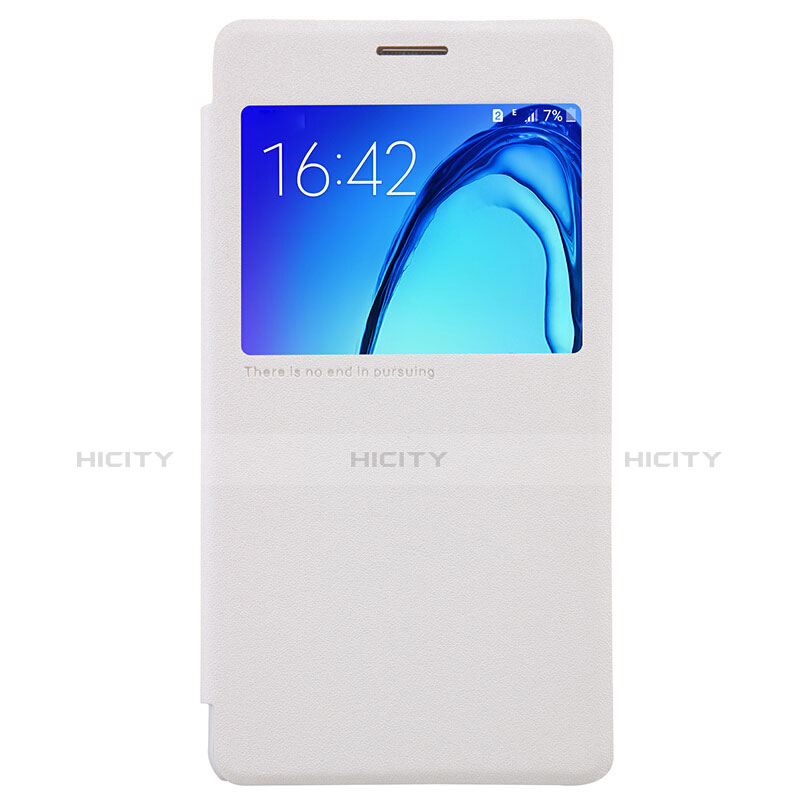 Custodia Portafoglio In Pelle con Supporto per Samsung Galaxy On5 G550FY Bianco