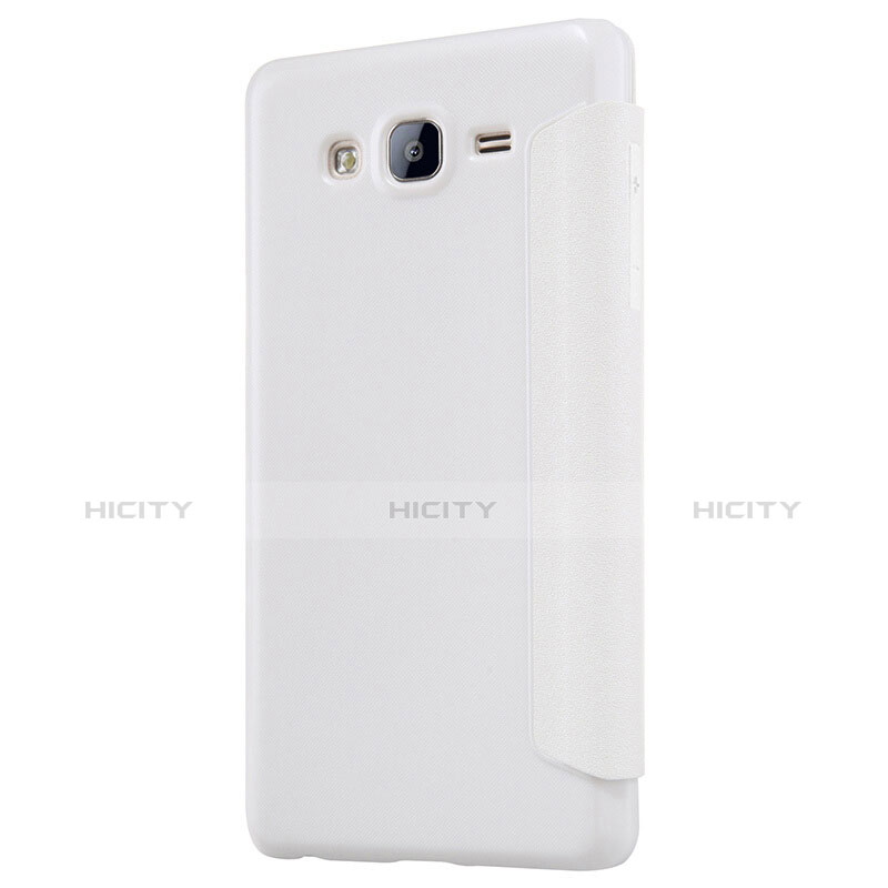 Custodia Portafoglio In Pelle con Supporto per Samsung Galaxy On5 Pro Bianco