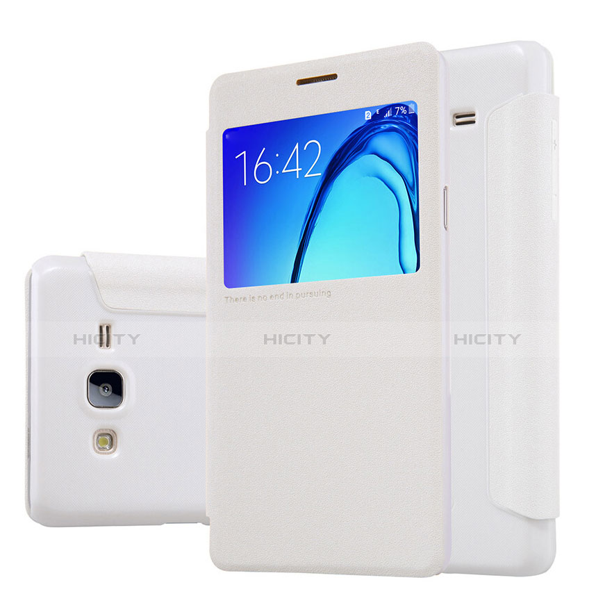 Custodia Portafoglio In Pelle con Supporto per Samsung Galaxy On5 Pro Bianco