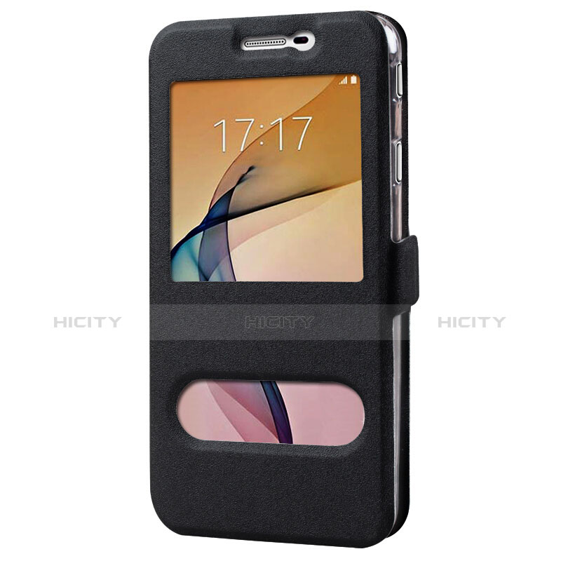 Custodia Portafoglio In Pelle con Supporto per Samsung Galaxy On7 (2016) G6100 Nero