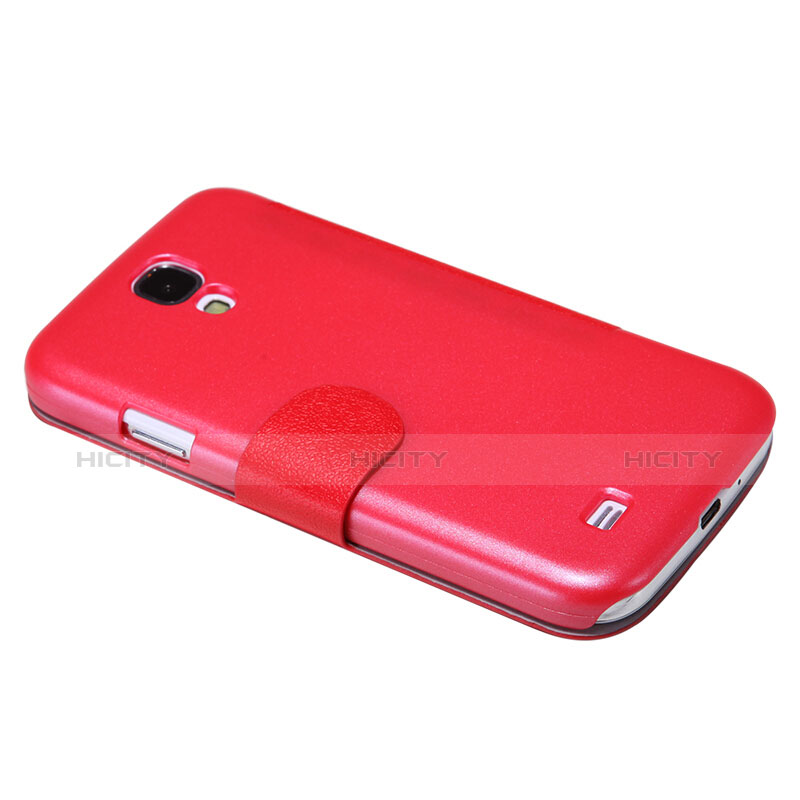 Custodia Portafoglio In Pelle con Supporto per Samsung Galaxy S4 i9500 i9505 Rosso