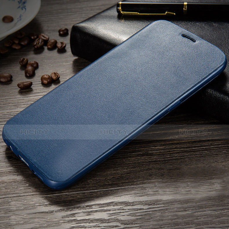 Custodia Portafoglio In Pelle con Supporto per Samsung Galaxy S7 Edge G935F Blu