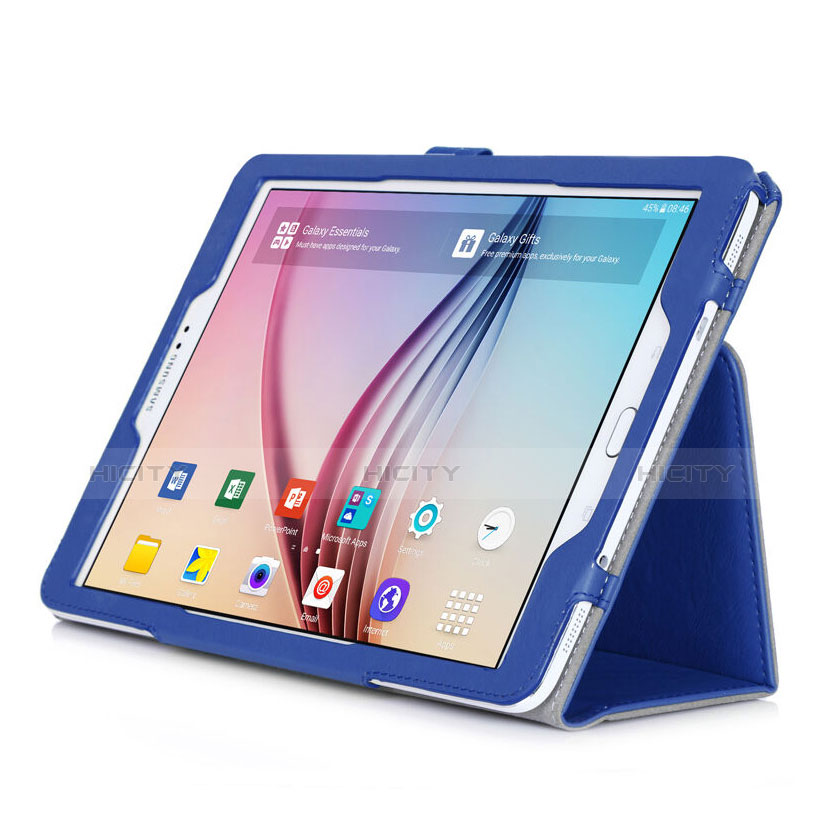 Custodia Portafoglio In Pelle con Supporto per Samsung Galaxy Tab S2 9.7 SM-T810 SM-T815 Blu