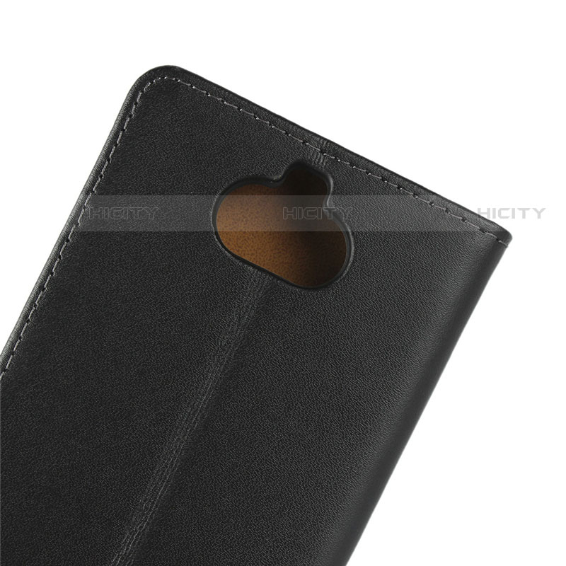 Custodia Portafoglio In Pelle con Supporto per Sony Xperia 10 Nero