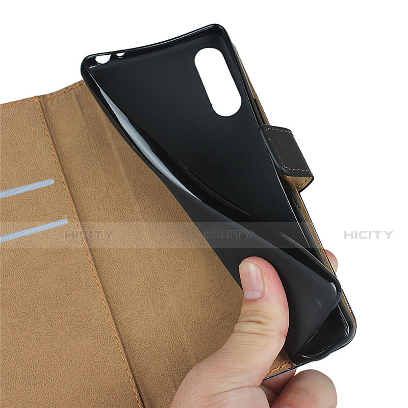 Custodia Portafoglio In Pelle con Supporto per Sony Xperia L4 Nero