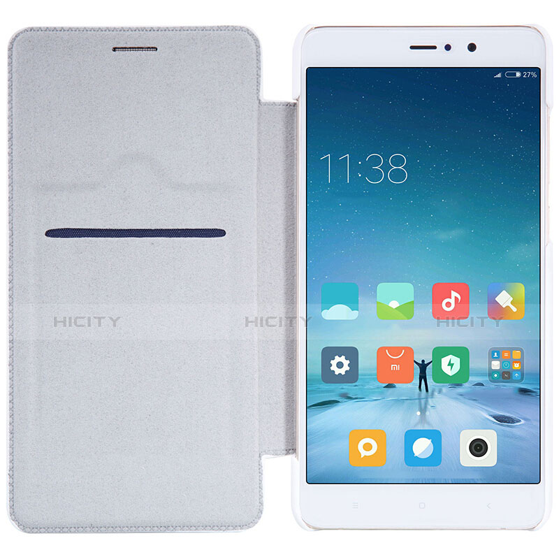 Custodia Portafoglio In Pelle con Supporto per Xiaomi Mi 5S Plus Bianco