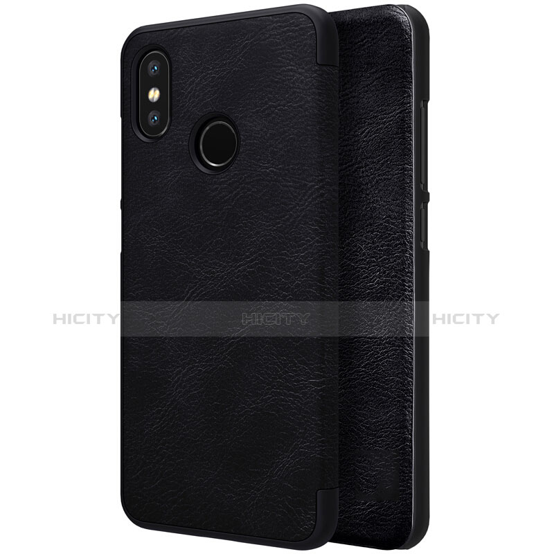 Custodia Portafoglio In Pelle con Supporto per Xiaomi Mi 8 Nero