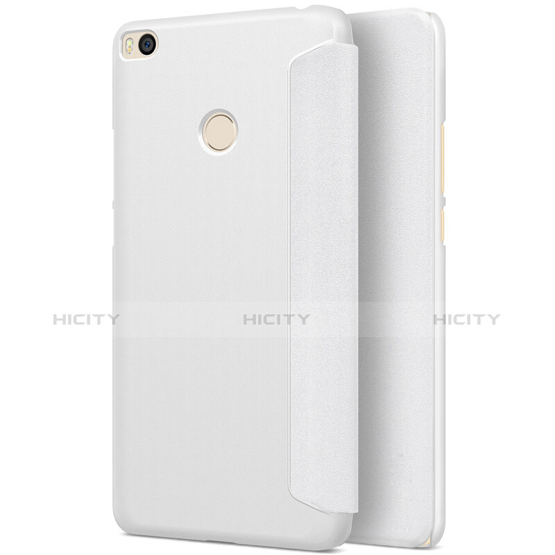 Custodia Portafoglio In Pelle con Supporto per Xiaomi Mi Max 2 Bianco