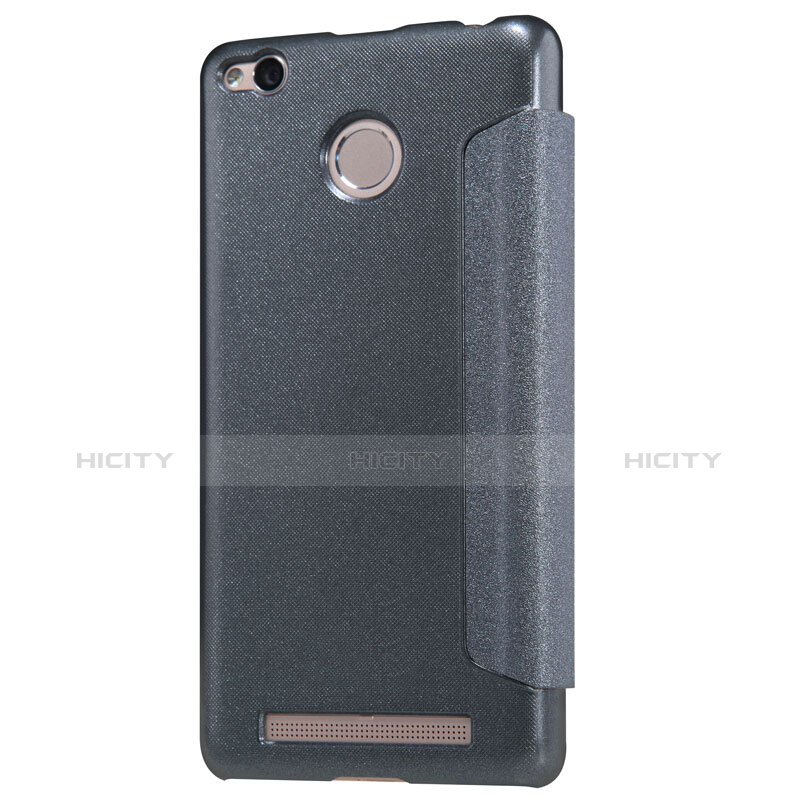 Custodia Portafoglio In Pelle con Supporto per Xiaomi Redmi 3 High Edition Nero