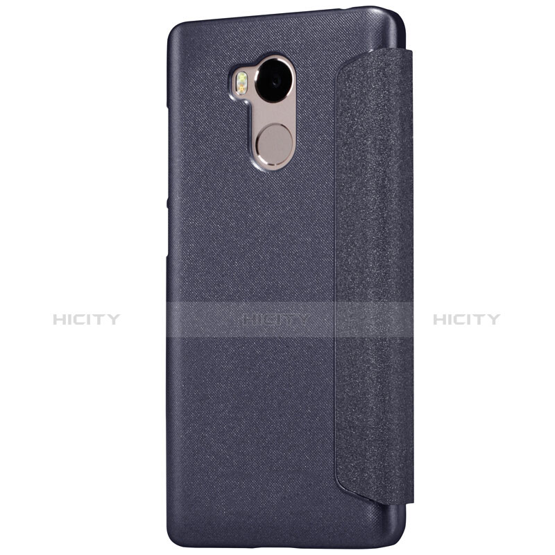 Custodia Portafoglio In Pelle con Supporto per Xiaomi Redmi 4 Prime High Edition Nero