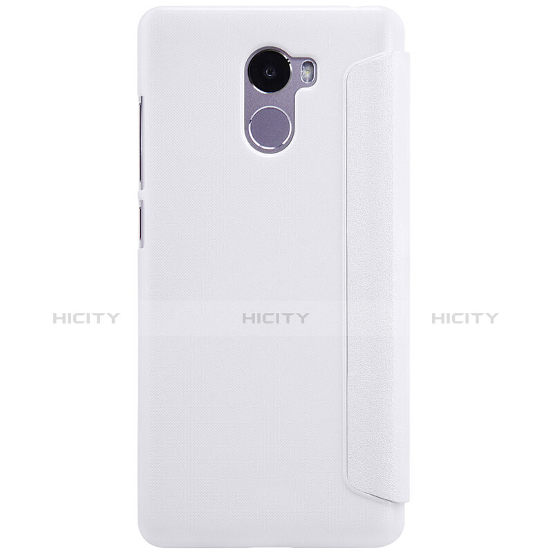 Custodia Portafoglio In Pelle con Supporto per Xiaomi Redmi 4 Standard Edition Bianco